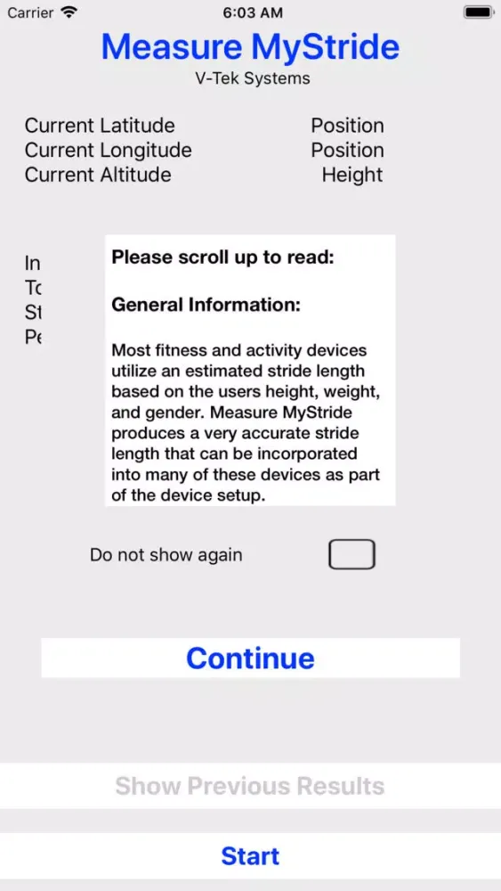 Measure MyStride Screenshots