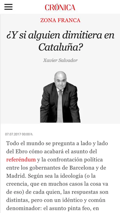 Screenshot di Crónica Global