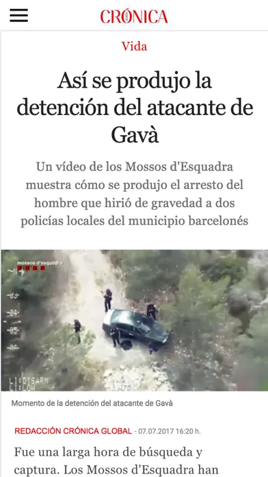 Screenshot di Crónica Global