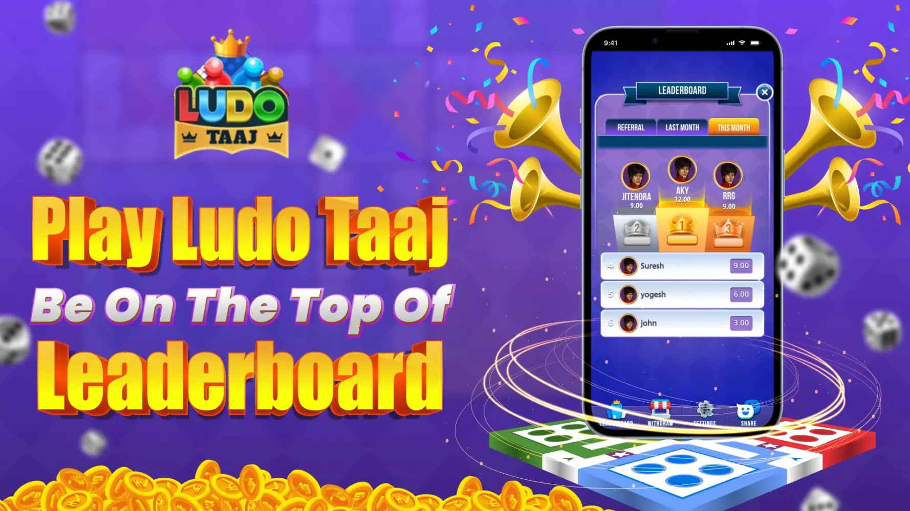 Скриншоты Ludo Taaj - Play Ludo & Win