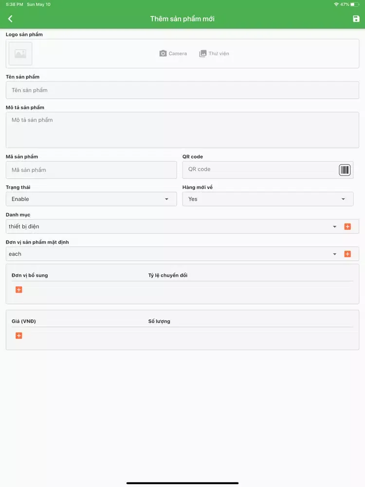 Zrzuty ekranu Babu - Nền tảng đặt hàng iPad 