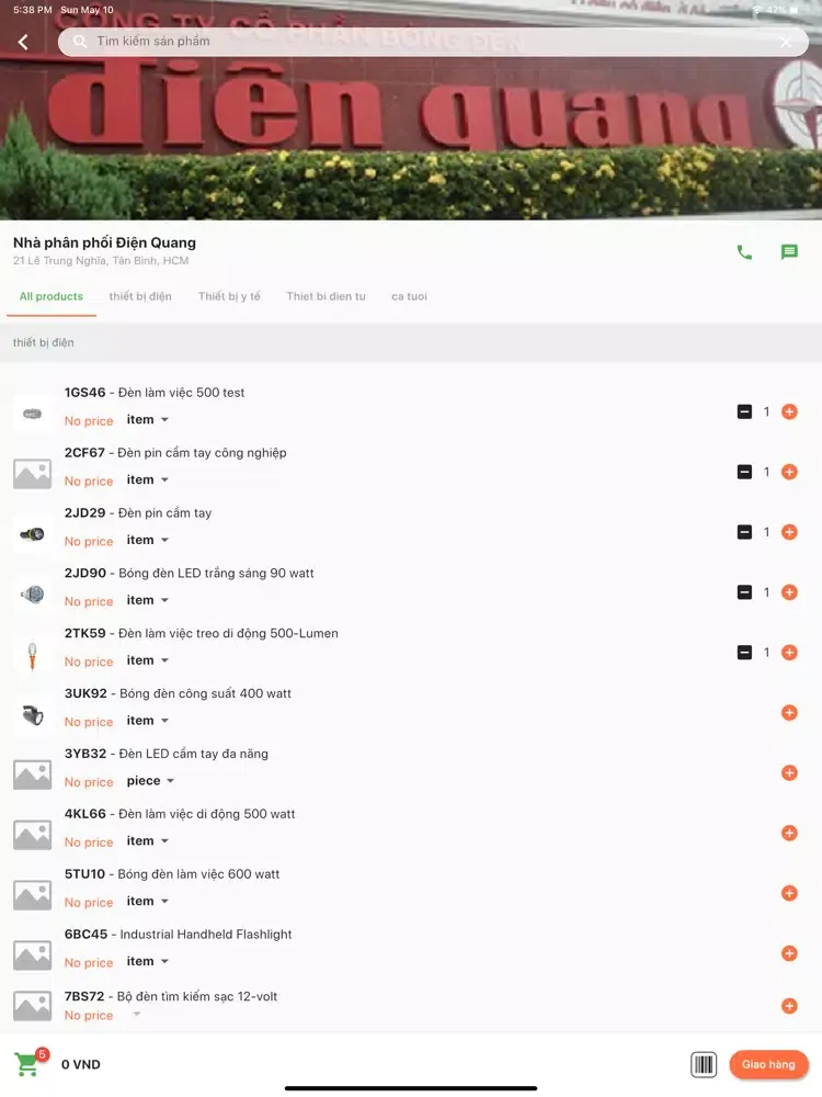 Zrzuty ekranu Babu - Nền tảng đặt hàng iPad 