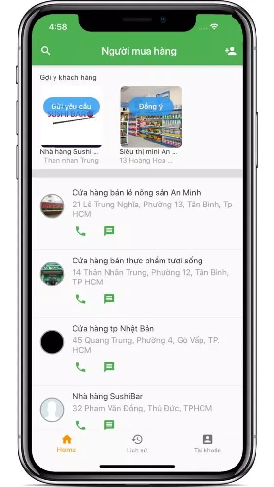 Zrzuty ekranu Babu - Nền tảng đặt hàng