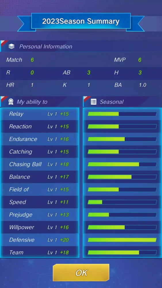 Capturas de tela do Baseball Rising Star