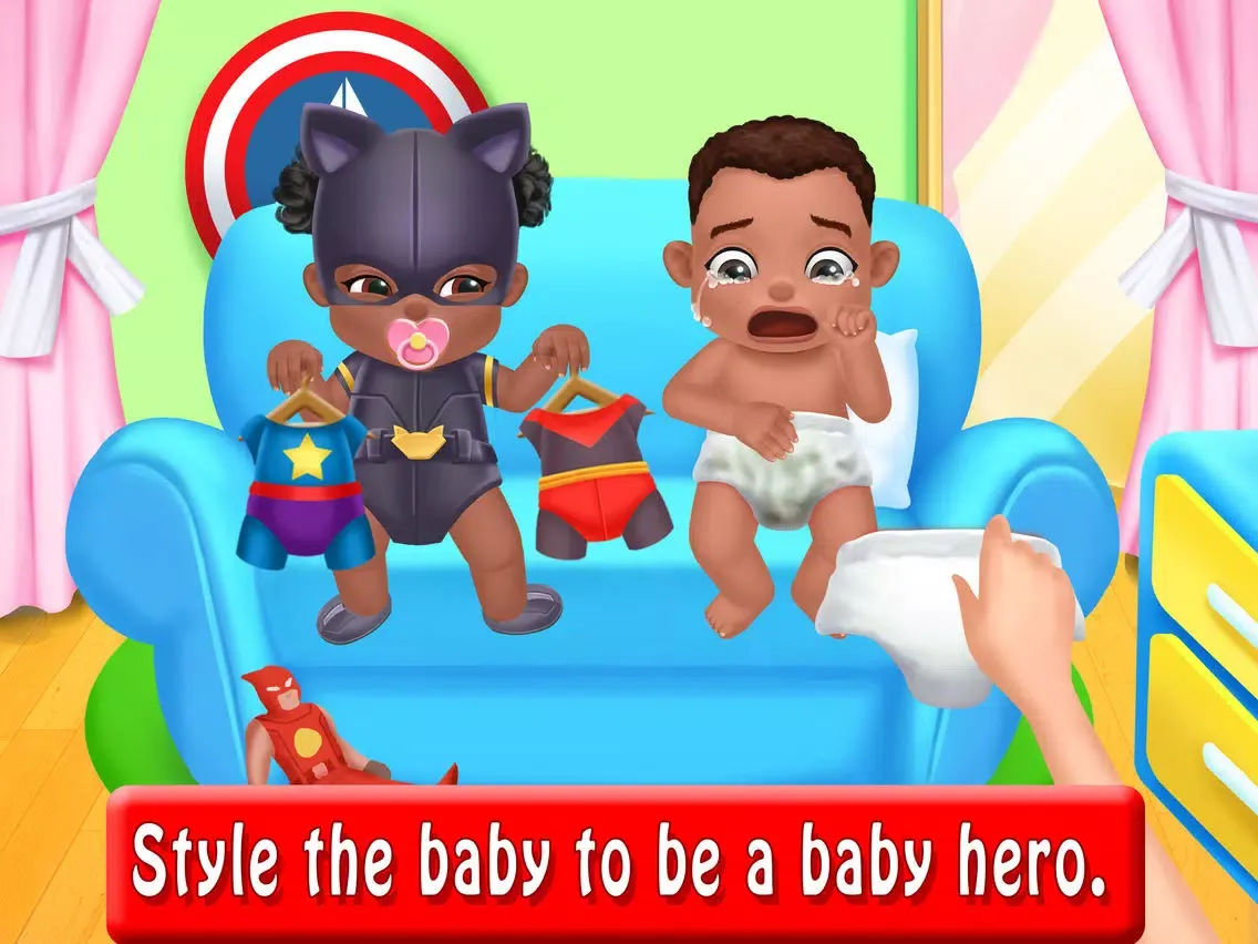 Capturas de tela do Newborn Baby Captain Underpants - Baby Care Games iPad 