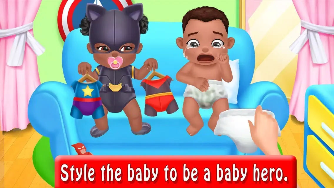 Capturas de tela do Newborn Baby Captain Underpants - Baby Care Games