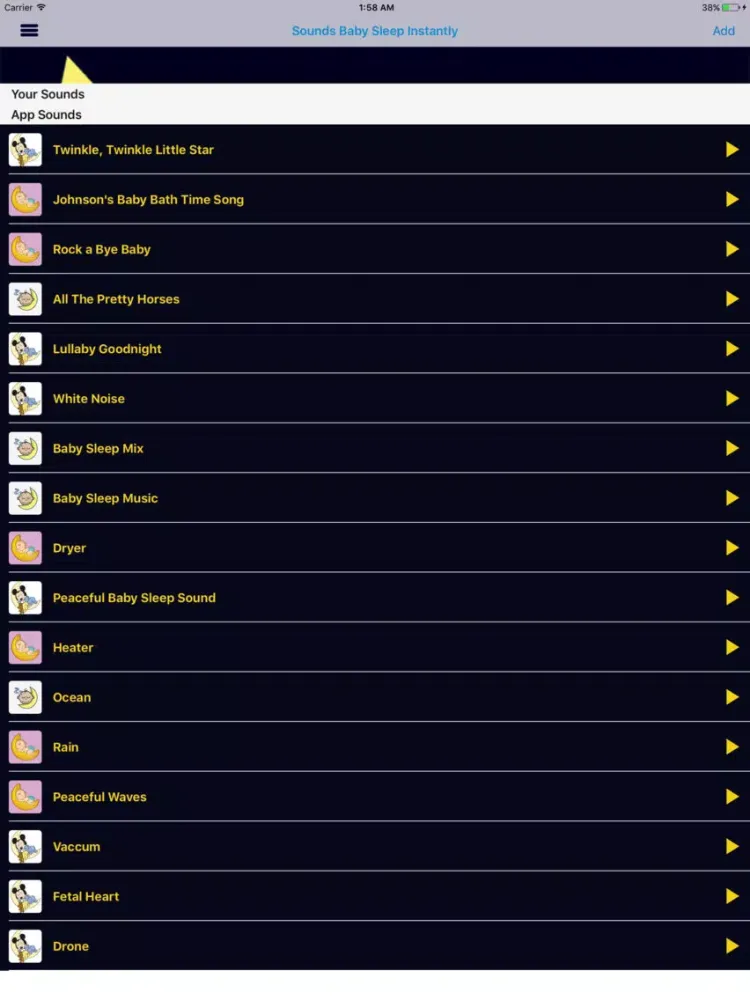 Capturas de tela do Sleepy Sounds - Baby Sleep Instantly iPad 