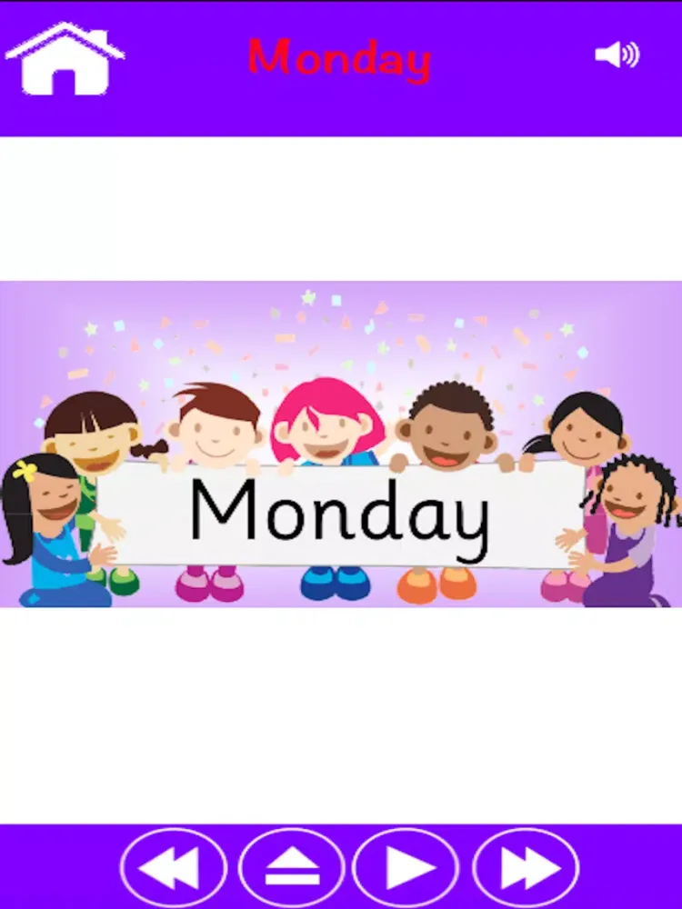 Zrzuty ekranu Pre-School Days Of Week Learning - Teach Your Kids and Toddlers With Beautiful Flash Cards HD iPad 