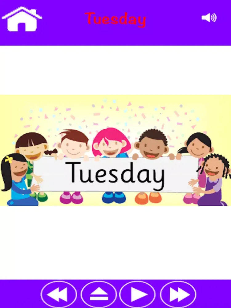 Zrzuty ekranu Pre-School Days Of Week Learning - Teach Your Kids and Toddlers With Beautiful Flash Cards HD iPad 