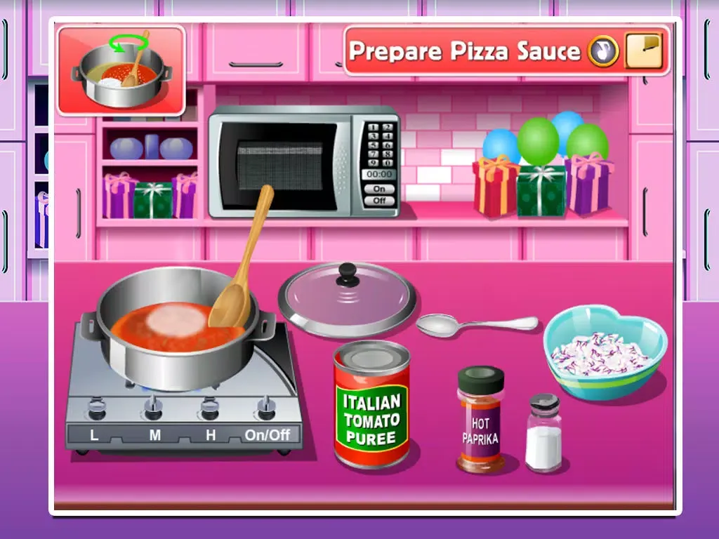 Cooking game-valentine pizza iPad  स्क्रीनशॉट