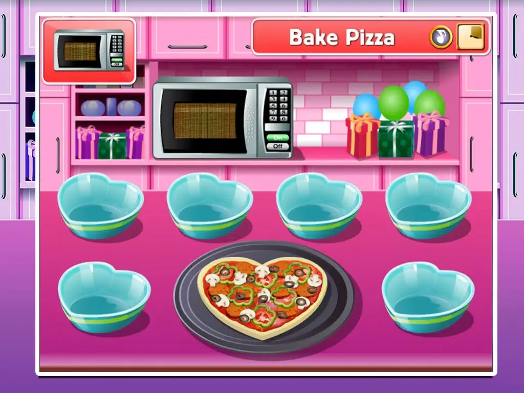 Cooking game-valentine pizza iPad  स्क्रीनशॉट