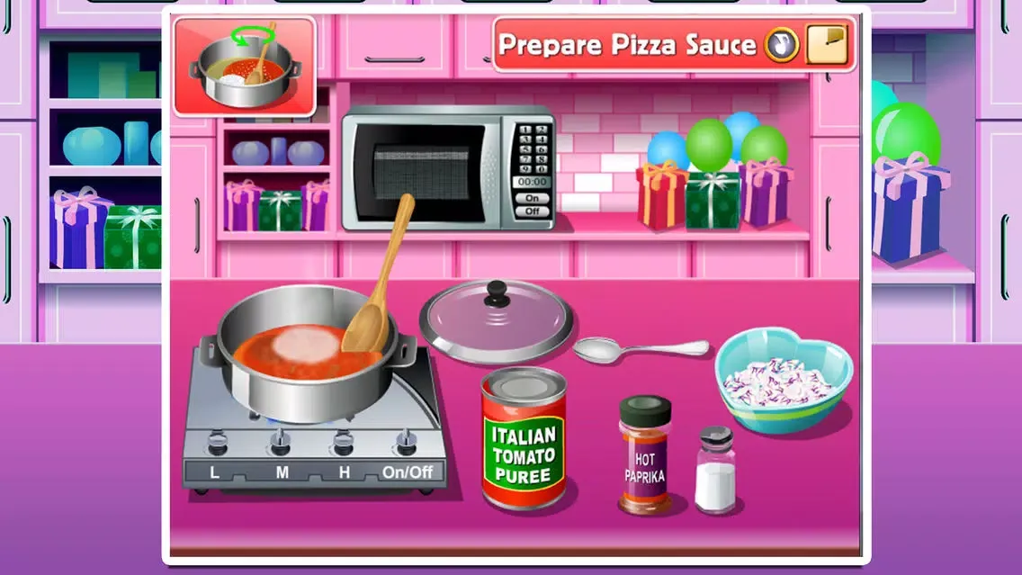 Cooking game-valentine pizza स्क्रीनशॉट