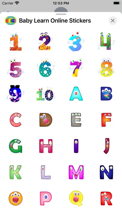 Capturas de pantalla de Baby Learn Online Stickers