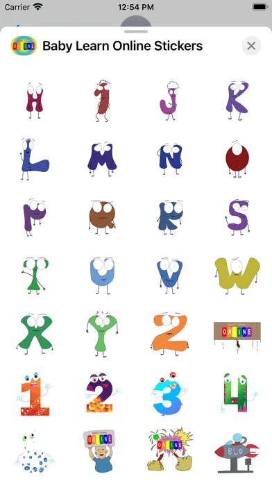 Capturas de pantalla de Baby Learn Online Stickers
