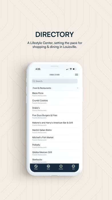 Tangkapan layar Paddock Shops App