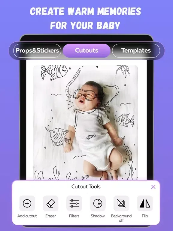 Baby Photo Editor : Art Album iPad  스크린샷