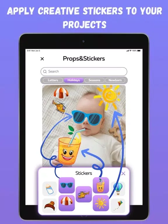 Baby Photo Editor : Art Album iPad  스크린샷