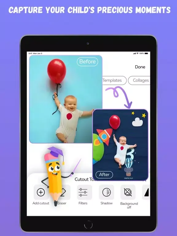 Baby Photo Editor : Art Album iPad  스크린샷