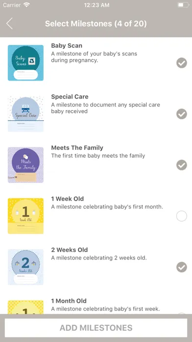 Baby Milestone Book स्क्रीनशॉट