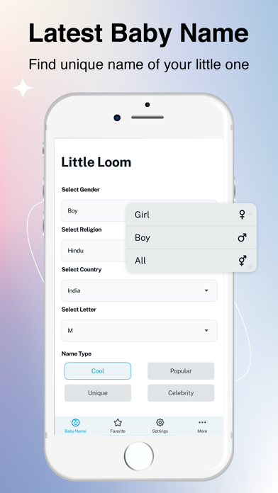 Little Loom-Baby Name Explorer Screenshots