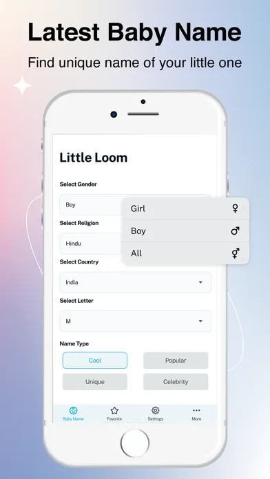 Little Loom-Baby Name Explorer Ekran Görüntüleri