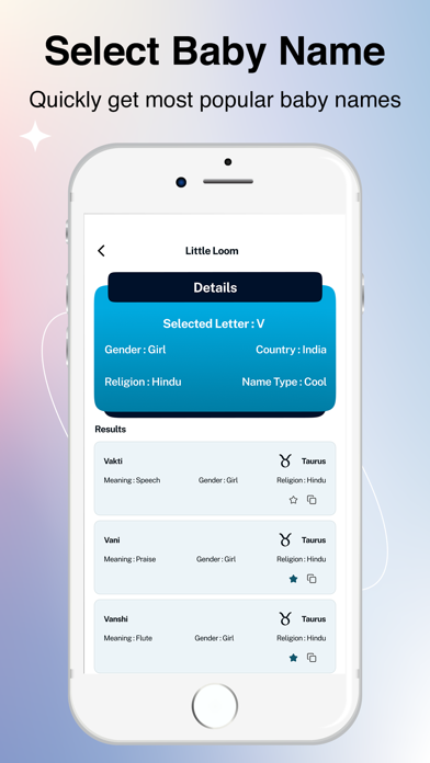 Little Loom-Baby Name Explorer Screenshots