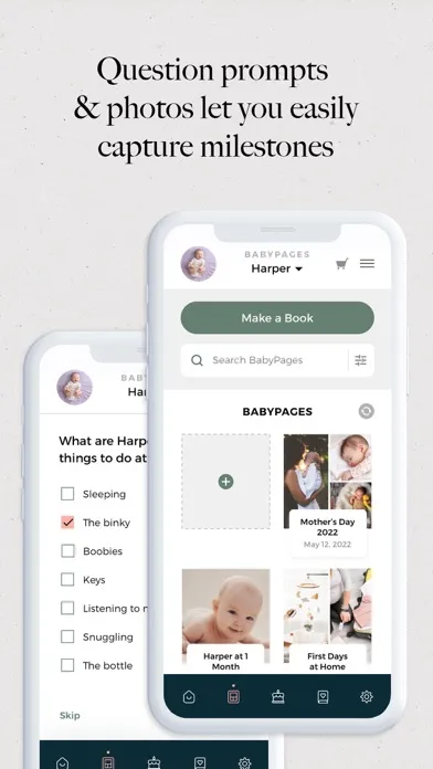 Baby Book Milestones: BabyPage Ekran Görüntüleri
