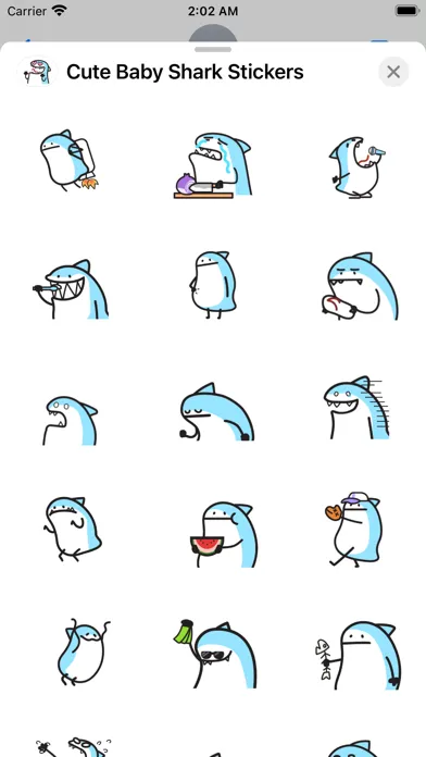 Cute Baby Shark Stickers应用截图