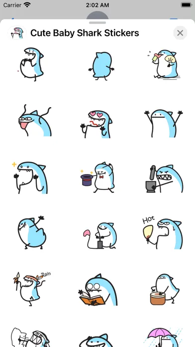 Cute Baby Shark Stickers应用截图