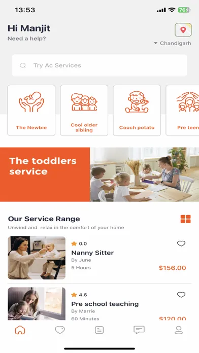 Capturas de tela do NannyNow Parent