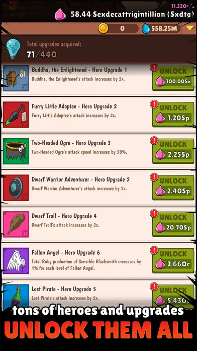 Скриншоты Hero Hero Clicker - Idle Game