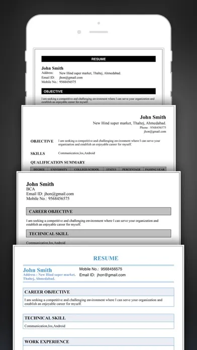 Capturas de pantalla de Resume Creator Pro CV Designer
