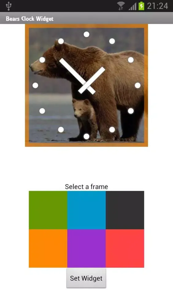 Tangkapan layar Bears Clock Widget