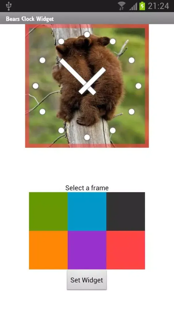 Tangkapan layar Bears Clock Widget
