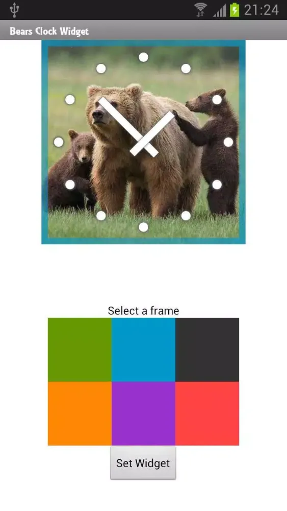 Tangkapan layar Bears Clock Widget