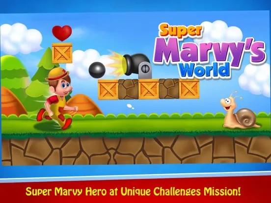 Super Marvy's World Jump & Run iPad  سکرین شاٹس