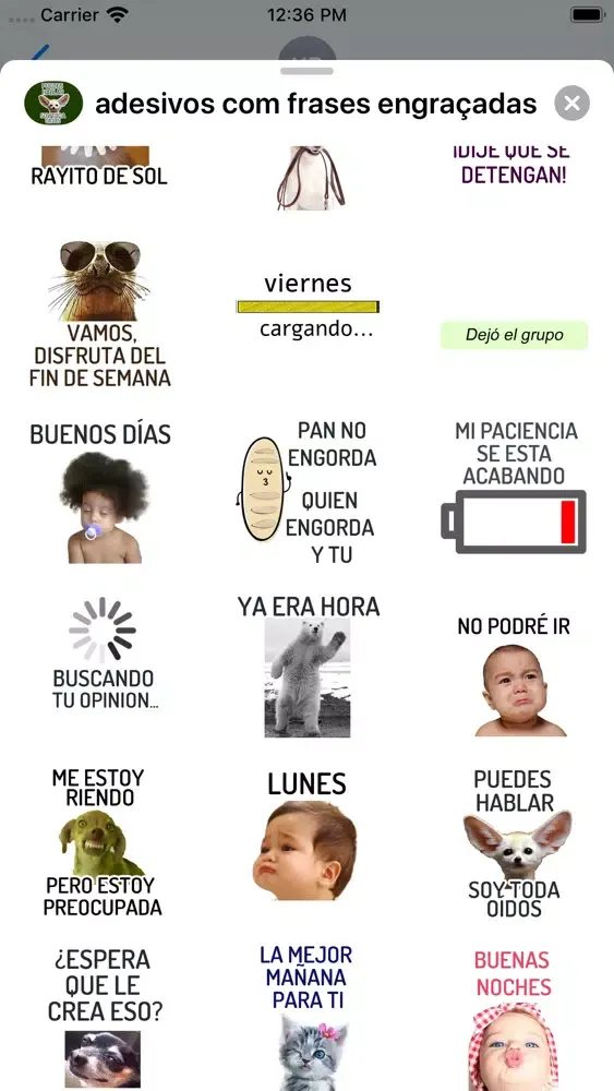 adesivos com frases engraçadas स्क्रीनशॉट