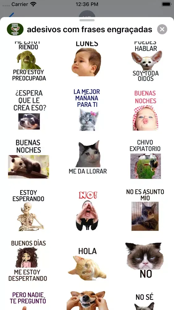 adesivos com frases engraçadas स्क्रीनशॉट