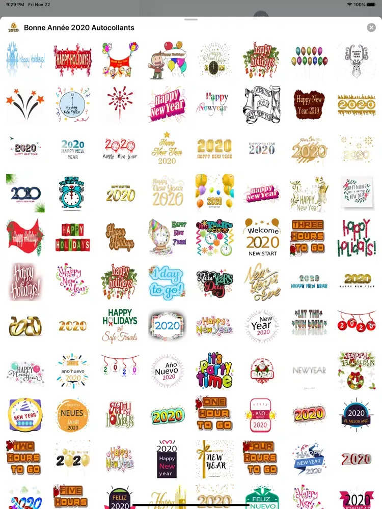Happy New Year 2020 Sticker iPad  स्क्रीनशॉट