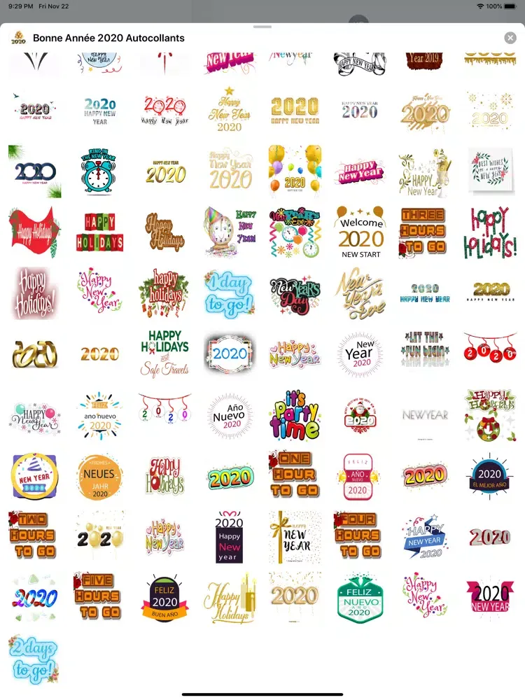 Happy New Year 2020 Sticker iPad  स्क्रीनशॉट