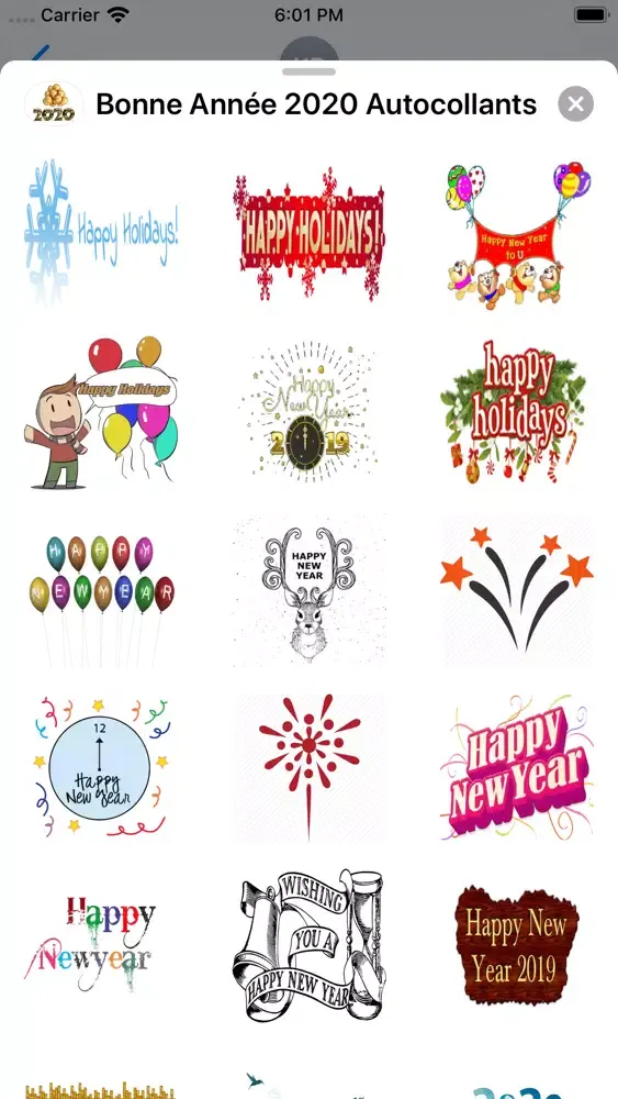 Happy New Year 2020 Sticker स्क्रीनशॉट