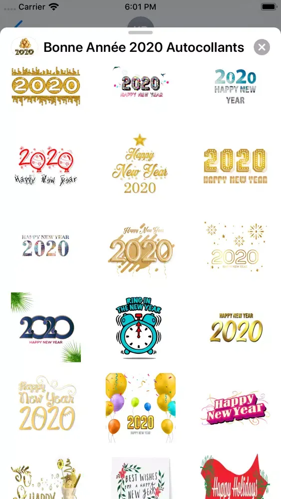 Happy New Year 2020 Sticker स्क्रीनशॉट