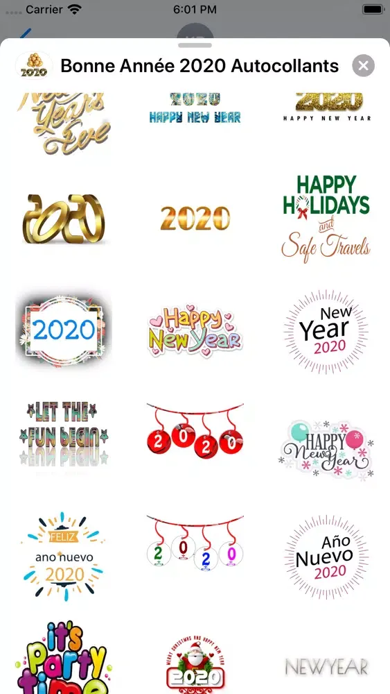 Happy New Year 2020 Sticker स्क्रीनशॉट