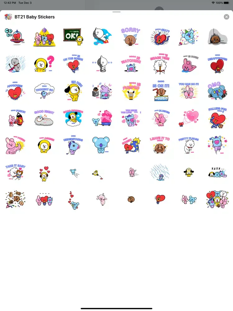 BT21 Baby Stickers iPad 应用截图