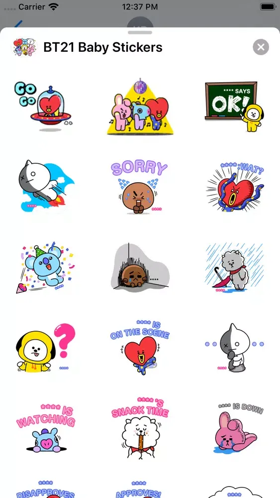 BT21 Baby Stickers应用截图