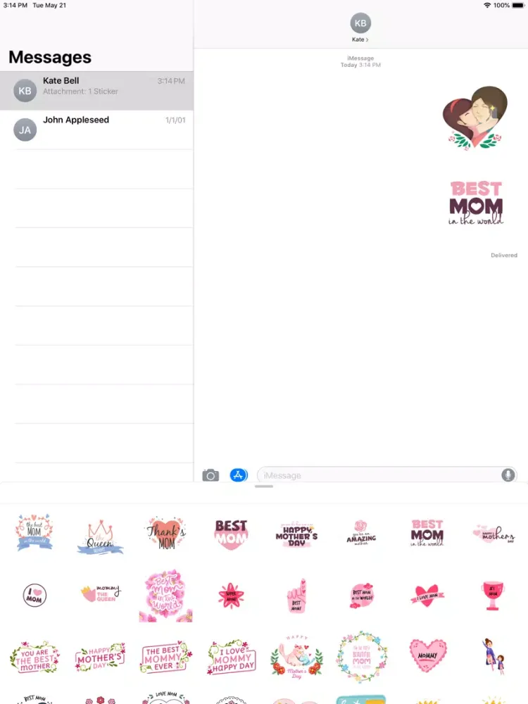 ملصقات عيد الأم iPad 应用截图