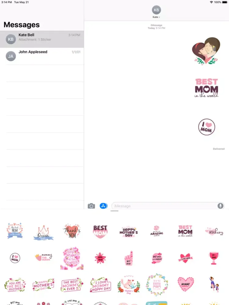 ملصقات عيد الأم iPad 应用截图