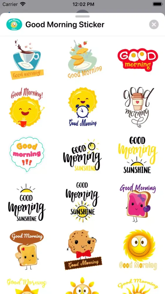 Capturas de tela do Good Morning Sticker