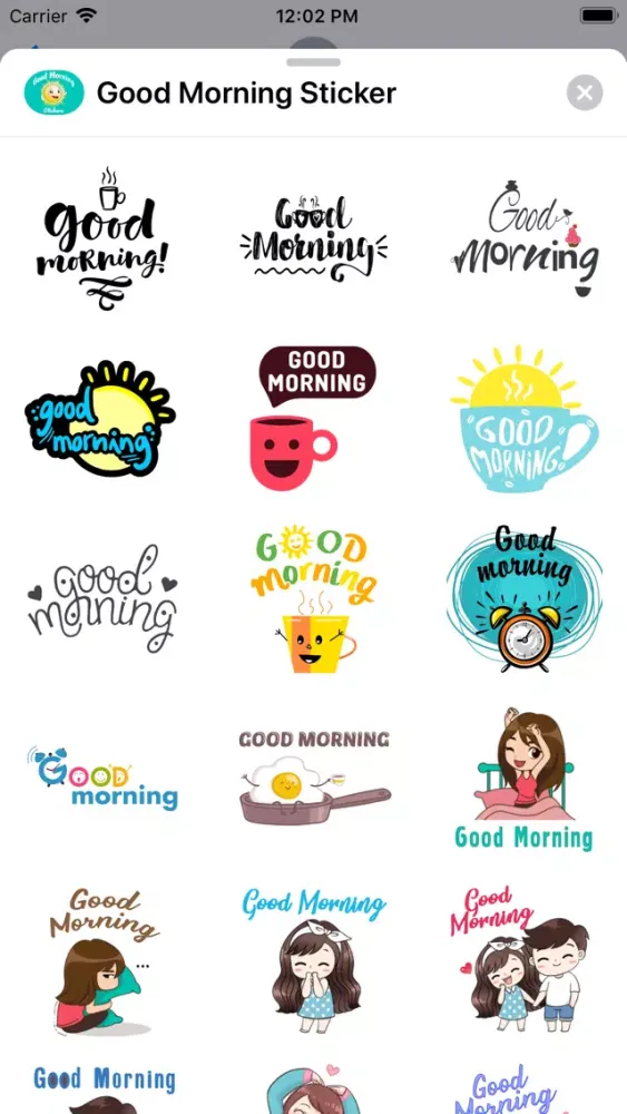 Capturas de tela do Good Morning Sticker