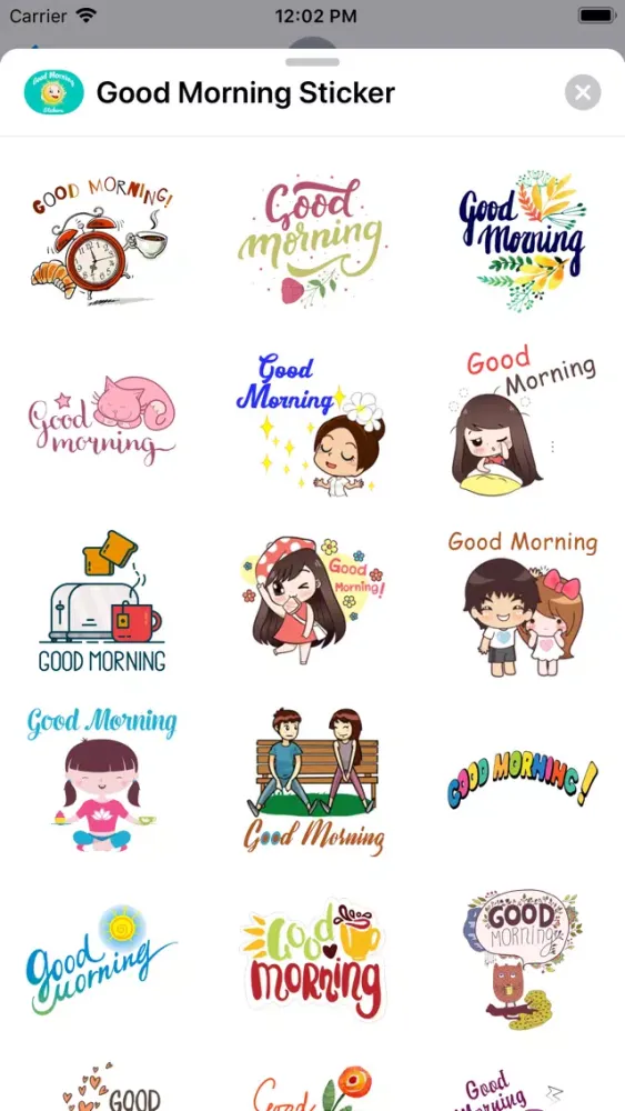 Capturas de tela do Good Morning Sticker